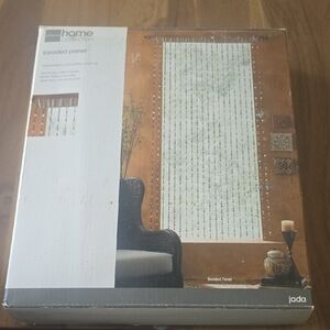 JCPenney Beaded Panel in White and Brown